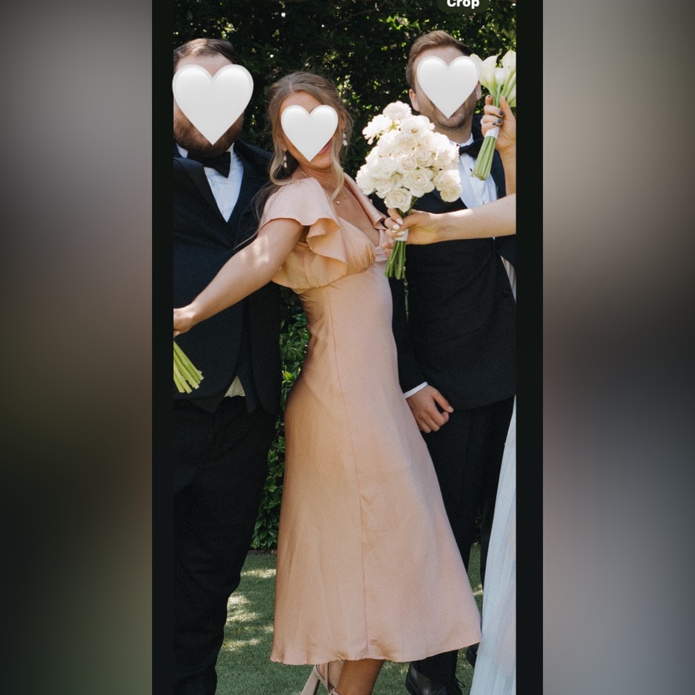 Pastel Orange / Apricot Bridesmaid Dress